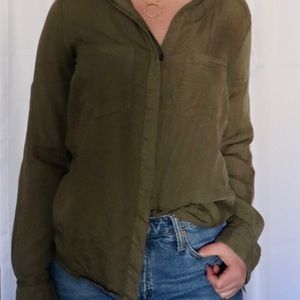 Cotton On Forest Green Button Down Cotton top
